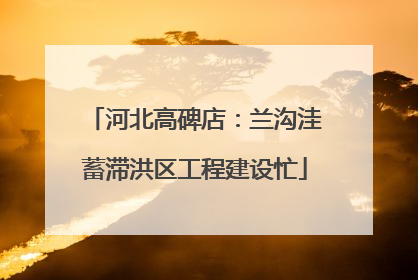 河北高碑店：兰沟洼蓄滞洪区工程建设忙