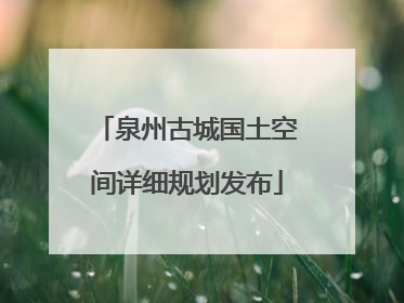 泉州古城国土空间详细规划发布
