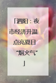 泗阳：夜市经济升温 点亮夏日“烟火气”