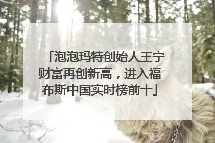 泡泡玛特创始人王宁财富再创新高，进入福布斯中国实时榜前十