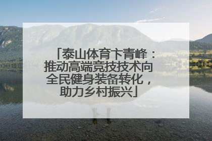 泰山体育卞青峰：推动高端竞技技术向全民健身装备转化，助力乡村振兴