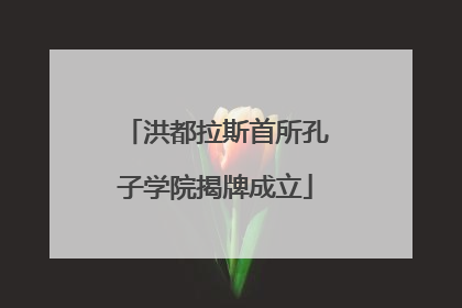 洪都拉斯首所孔子学院揭牌成立