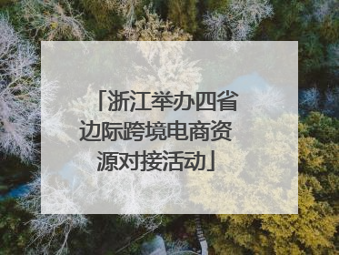 浙江举办四省边际跨境电商资源对接活动