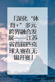 深化“体育+”多元跨界融合发展——江苏省首届匹克球大赛在无锡开赛
