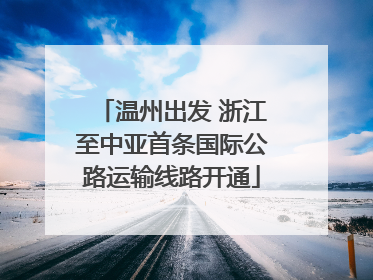温州出发 浙江至中亚首条国际公路运输线路开通