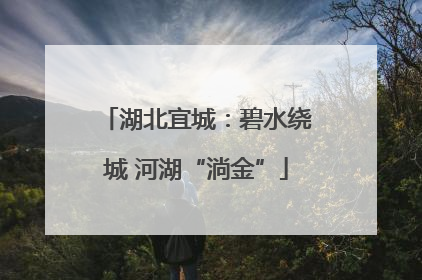 湖北宜城：碧水绕城 河湖“淌金”