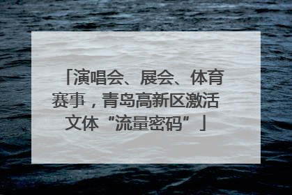 演唱会、展会、体育赛事，青岛高新区激活文体“流量密码”