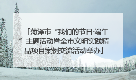 菏泽市“我们的节日·端午”主题活动暨全市文明实践精品项目案例交流活动举办