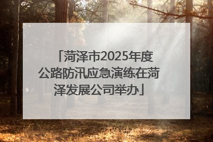 菏泽市2025年度公路防汛应急演练在菏泽发展公司举办