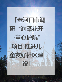 老河口市调研“润泽花开·童心护航”项目 推进儿童友好社区建设