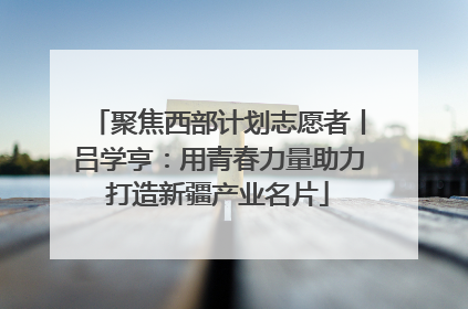 聚焦西部计划志愿者丨吕学亨：用青春力量助力打造新疆产业名片