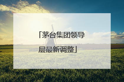 茅台集团领导层最新调整