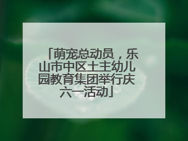 萌宠总动员，乐山市中区土主幼儿园教育集团举行庆六一活动