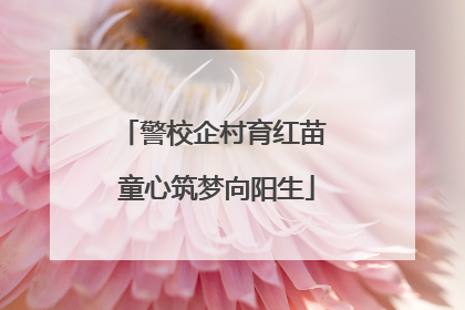 警校企村育红苗 童心筑梦向阳生