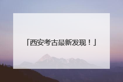 西安考古最新发现！