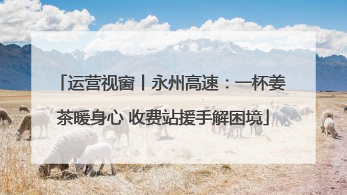 运营视窗丨永州高速：一杯姜茶暖身心 收费站援手解困境