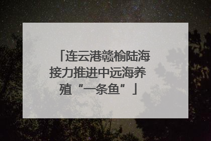连云港赣榆陆海接力推进中远海养殖“一条鱼”