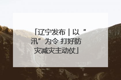 辽宁发布｜以“汛”为令 打好防灾减灾主动仗