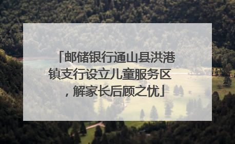 邮储银行通山县洪港镇支行设立儿童服务区，解家长后顾之忧