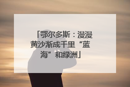 鄂尔多斯：漫漫黄沙渐成千里“蓝海”和绿洲