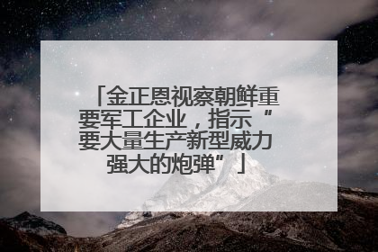 金正恩视察朝鲜重要军工企业，指示“要大量生产新型威力强大的炮弹”
