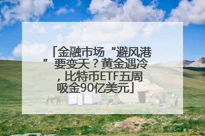 金融市场“避风港”要变天？黄金遇冷，比特币ETF五周吸金90亿美元