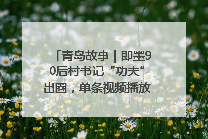 青岛故事｜即墨90后村书记“功夫”出圈，单条视频播放量过600万