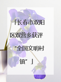 长春市双阳区双营乡获评“全国文明村镇”