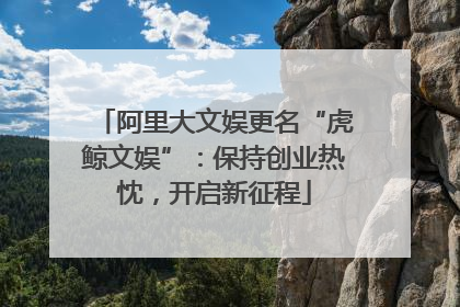 阿里大文娱更名“虎鲸文娱”：保持创业热忱，开启新征程