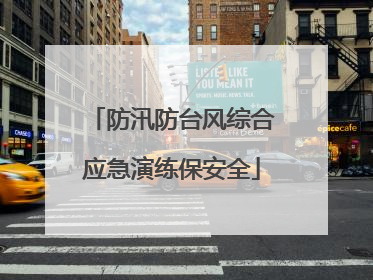防汛防台风综合应急演练保安全