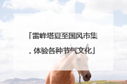 雷峰塔夏至国风市集，体验各种节气文化