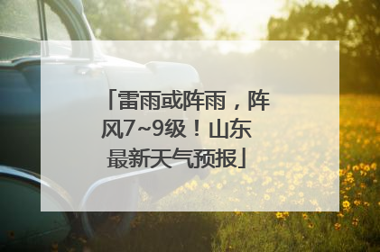 雷雨或阵雨，阵风7~9级！山东最新天气预报