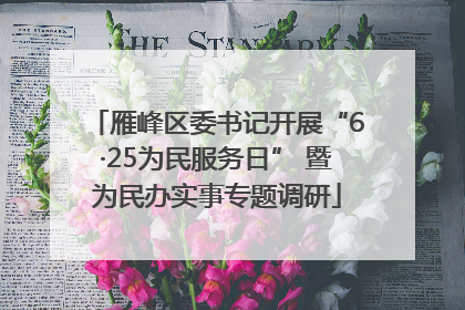 雁峰区委书记开展“6·25为民服务日” 暨为民办实事专题调研