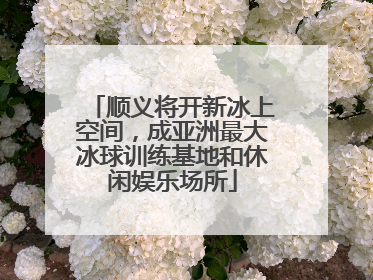 顺义将开新冰上空间，成亚洲最大冰球训练基地和休闲娱乐场所
