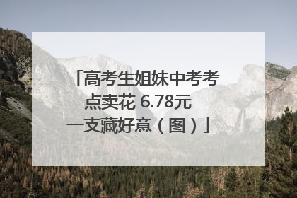高考生姐妹中考考点卖花 6.78元一支藏好意（图）