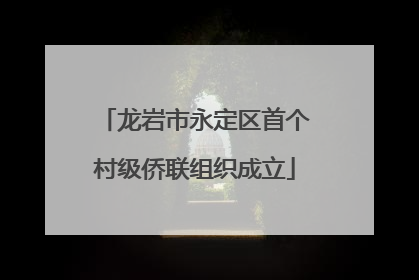 龙岩市永定区首个村级侨联组织成立
