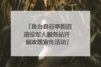 鱼台县谷亭街道退役军人服务站开展政策宣传活动