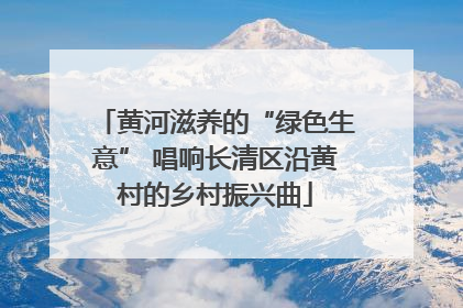 黄河滋养的“绿色生意” 唱响长清区沿黄村的乡村振兴曲