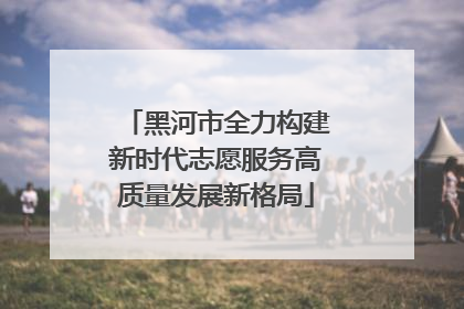 黑河市全力构建新时代志愿服务高质量发展新格局
