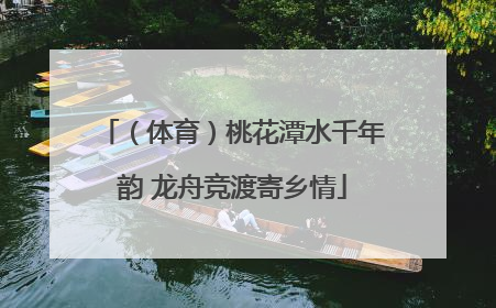 （体育）桃花潭水千年韵 龙舟竞渡寄乡情