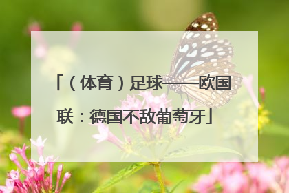 （体育）足球——欧国联：德国不敌葡萄牙