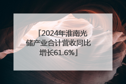 2024年淮南光储产业合计营收同比增长61.6%