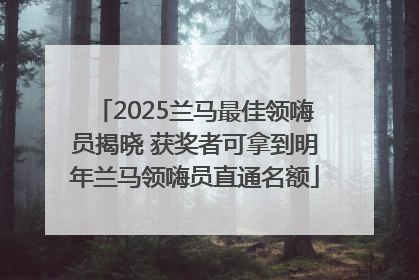 2025兰马最佳领嗨员揭晓 获奖者可拿到明年兰马领嗨员直通名额