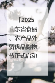 2025山东省食品、农产品外贸优品购物节正式启动