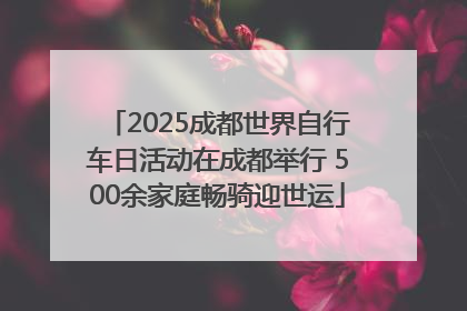 2025成都世界自行车日活动在成都举行 500余家庭畅骑迎世运