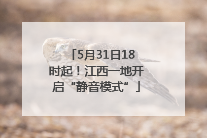 5月31日18时起！江西一地开启“静音模式”
