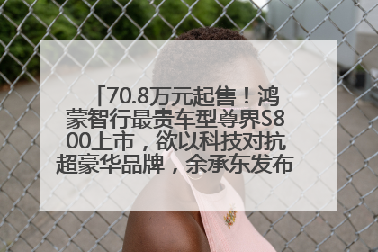 70.8万元起售！鸿蒙智行最贵车型尊界S800上市，欲以科技对抗超豪华品牌，余承东发布会未提及迈巴赫