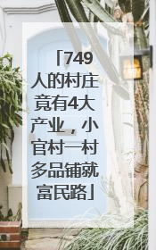 749人的村庄竟有4大产业，小官村一村多品铺就富民路