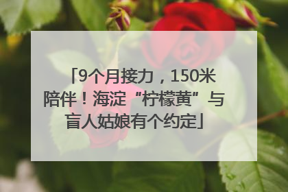 9个月接力，150米陪伴！海淀“柠檬黄”与盲人姑娘有个约定
