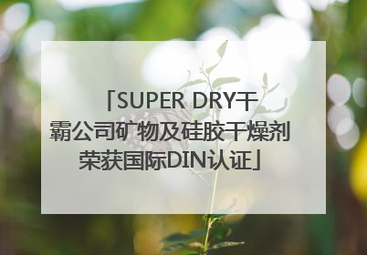 SUPER DRY干霸公司矿物及硅胶干燥剂荣获国际DIN认证